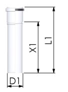Tricox polipropilén pps füstcső 80 mm