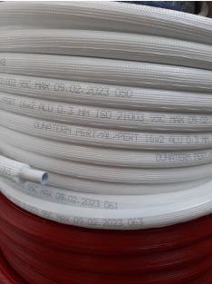   Dunaterm SZIGETELT Pe-Rt ötrétegű, alubetétes cső 16x2.0 6 mm szigeteléssel 100 m/tekercs