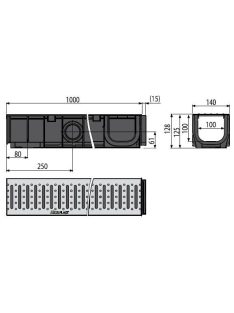 Alcaplast Home kültéri esővíz folyóka