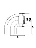brilon pps-alu 80/125 90°-os könyök