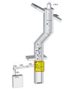 Brilon polipropilén (PP) bekötő könyök tartó sínnel 80 mm-es