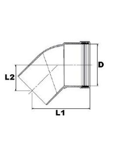 Brilon polipropilén (PP) kémény könyök idom 80 mm-es