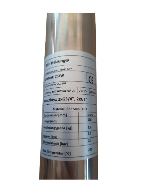 Csavart csöves hőcserélő BRH 88