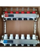 Osztó-gyűjtő 45fűtési körrel, áramlásmérővel, rozsdamentes acél házzal, szigeteléssel, 1"-3/4" BRH