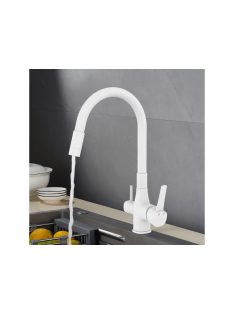 Invena Glamour  konyhai csaptelep flexi kifolyócsővel, pult alá szerelhető IVÓVÍZ SZŰRŐVEL, bézs