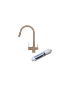 Invena Glamour  konyhai csaptelep flexi kifolyócsővel, pult alá szerelhető IVÓVÍZ SZŰRŐVEL, bézs