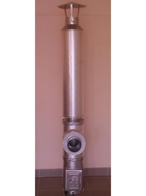 szerelt kémény záróelem esővédővel