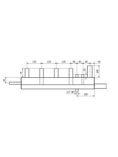 Kazánházi közponzi osztó-gyűjtő 2 körös