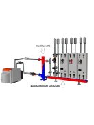 Kazánházi közponzi osztó-gyűjtő 4 körös
