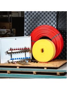 Pogácsás rendszerlemezes komplett padlófűtés rendszer 120 m2 felületre