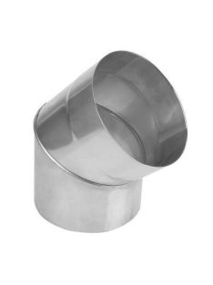 Saválló füstcső könyök 45°