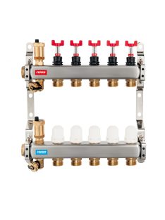 Osztó-gyűjtő 10 körös padlófűtéshez inox Ferro