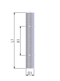 Tricox PP polipropilén flexibilis 80 mm-es füstcső