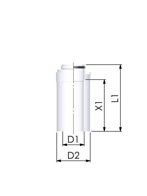 tricox pps-alu 80/125 koncentrikus füstcső 