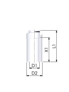tricox pps-alu 80/125 koncentrikus füstcső 