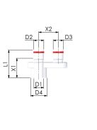 tricox pps-alu 60/100-2x80 szétválasztó adapter