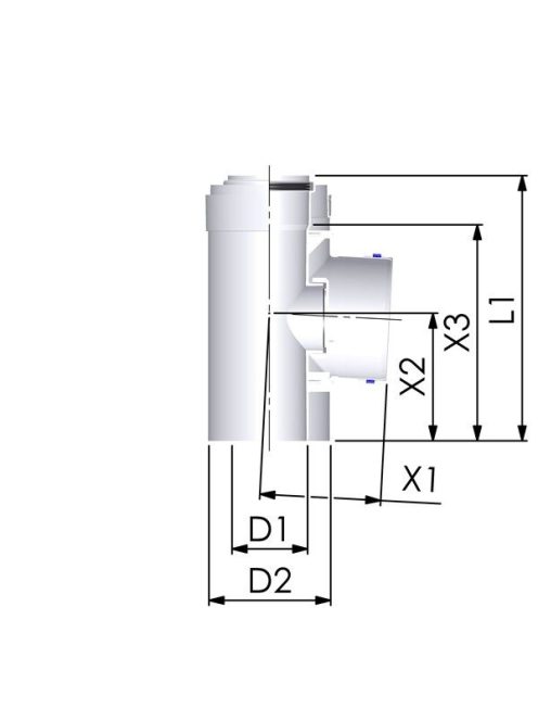 tricox pps-alu 80/125 koncentrikus ellenőrő idom