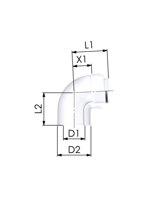 tricox pps-alu 60/100 koncentrikus füstcső könyök