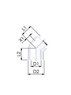 tricox pps-alu 60/100 koncentrikus füstcső könyök