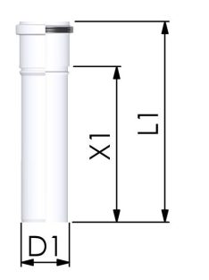 Tricox polipropilén pps füstcső 80 mm
