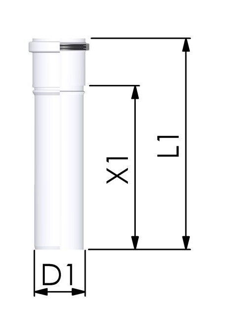 Tricox polipropilén pps füstcső 80 mm