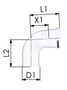 Tricox polipropilén pps füstcső könyök 80 mm