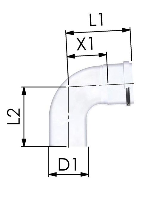 Tricox polipropilén pps füstcső könyök 80 mm