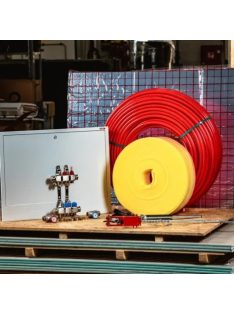 Tacker rendszerlemezes komplett padlófűtés rendszer 20x2 padlófűtéscsővel 80 m2 felületre