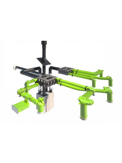 Szelepfogadó adapter szellőző rendszerhez (fali, mennyezeti) 2xDN75/63 - DN125